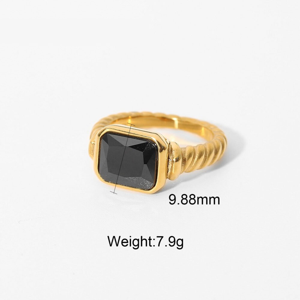 Ring zircon ring 18K - Image 4