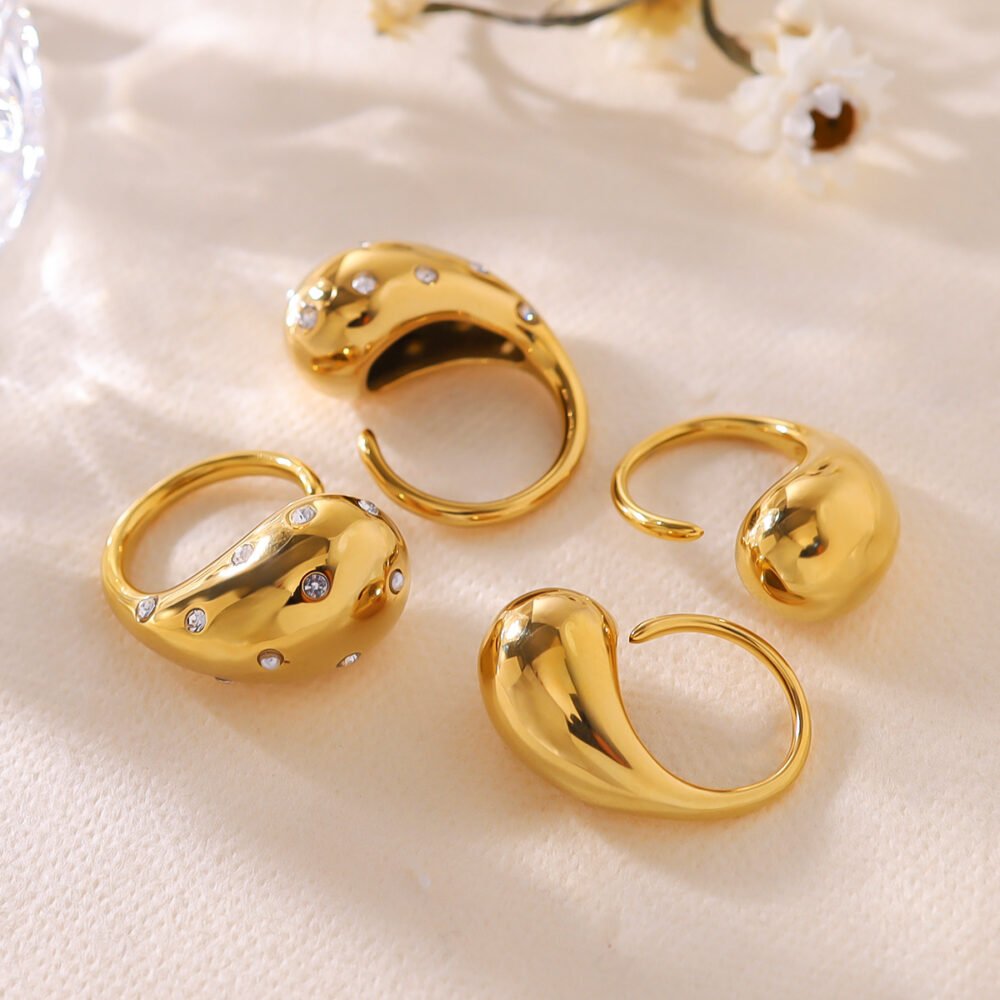 Water Drop Stainless Steel Ring