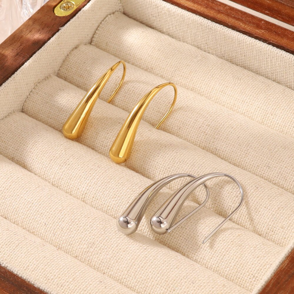 Small Water Drop Earrings - Image 2