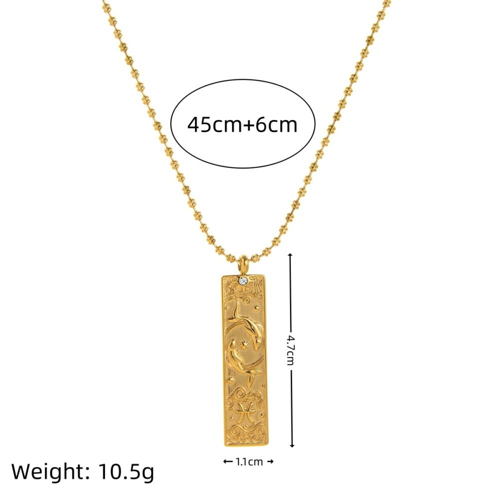 12 Constellation Tarot Brand Diamond-Set Necklace - Image 5