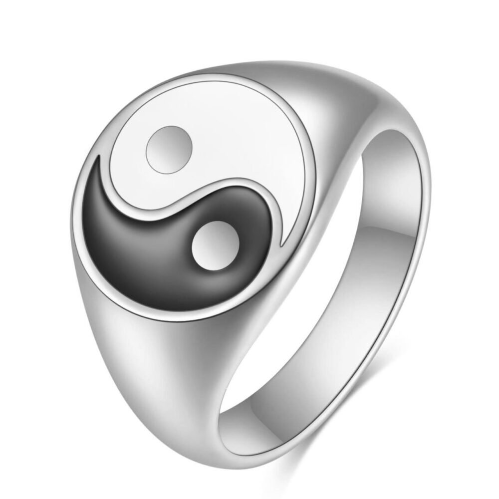 Tai Chi Bagua Yin and Yang ring men's ring jewelry - Image 5