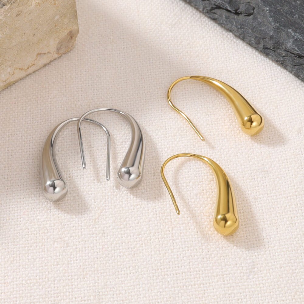 Small Water Drop Earrings - Image 4