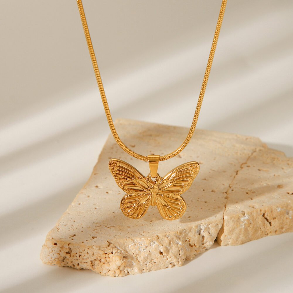 Stainless Steel Butterfly Necklace - Image 2
