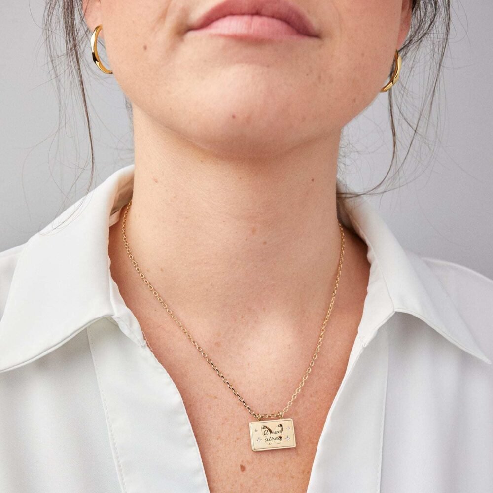 Butterfly Opening And Closing Confession Necklace - Image 4