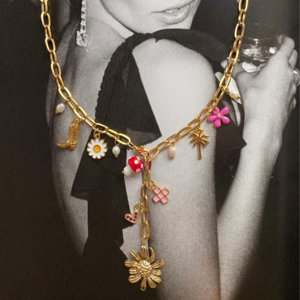 Boots Flower Pendant Pearl Diy Pendant - Image 5