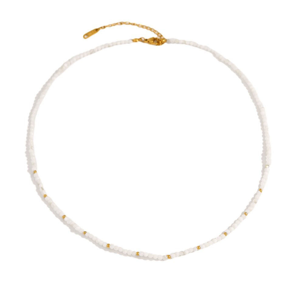 Natural Pendant Stacked Flower Shell Bead Combination Necklace - Image 5