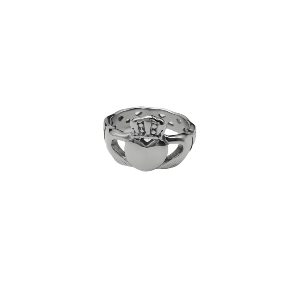 Men's ring holding a crown heart-shaped ring - Image 5