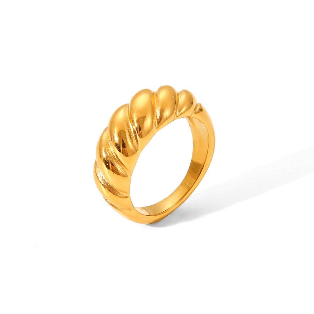 Stainless Steel Croissant Ring - Image 5
