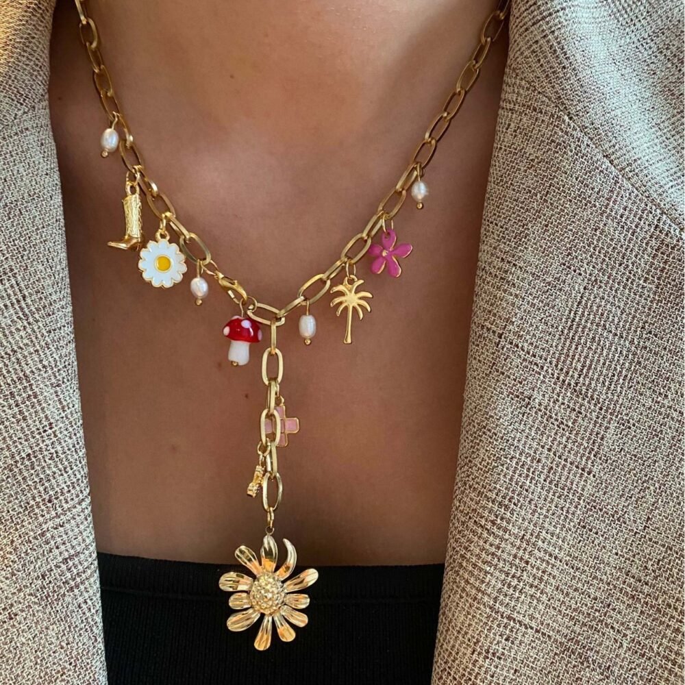 Boots Flower Pendant Pearl Diy Pendant