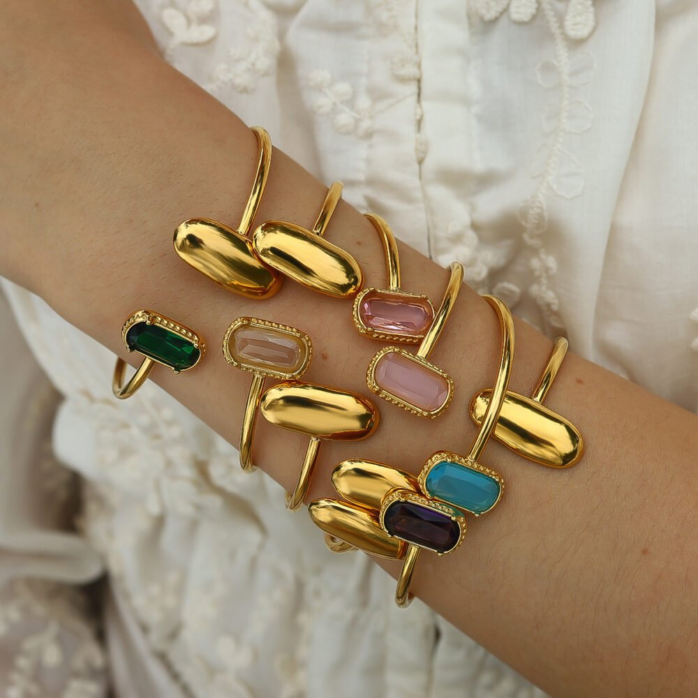 Colored Zircon Bangle