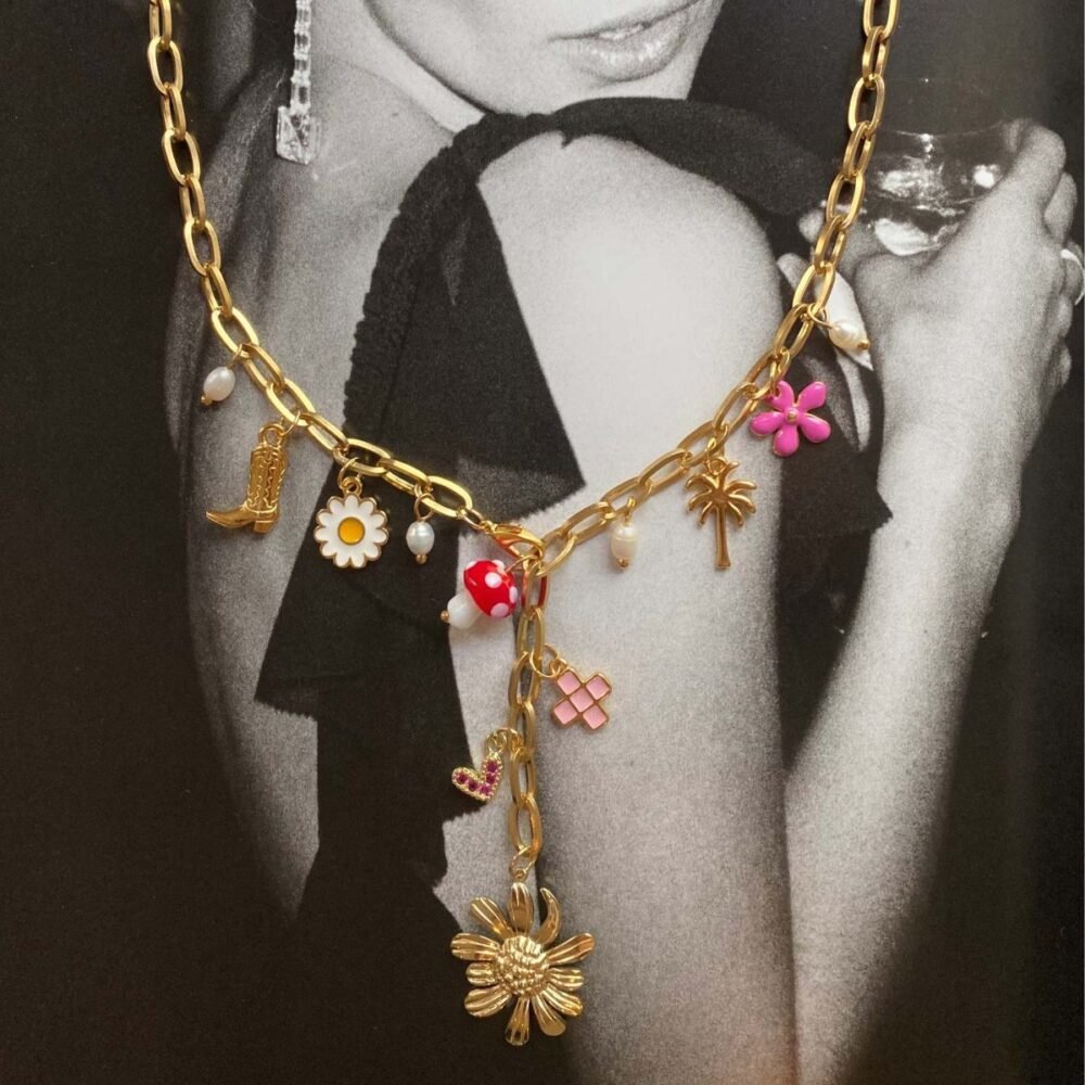 Boots Flower Pendant Pearl Diy Pendant - Image 4