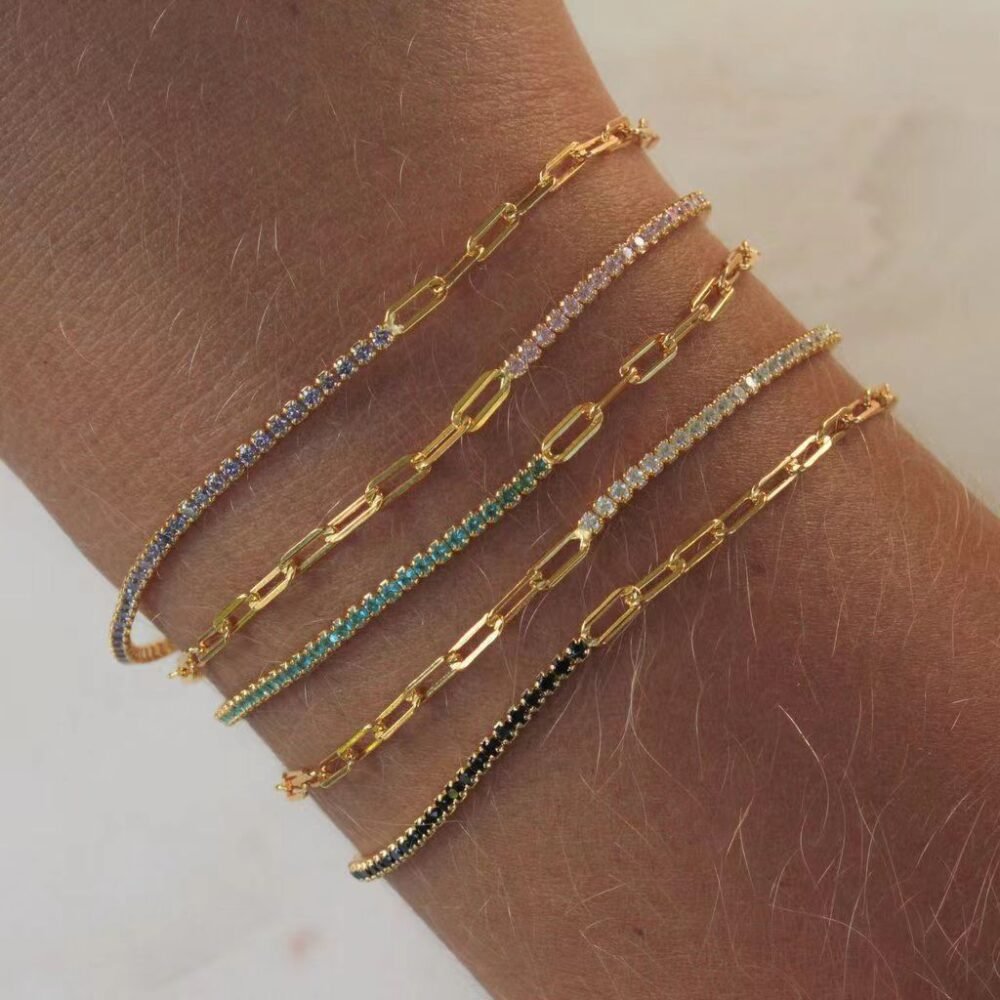 Colorful Paperclip Chain Bracelet