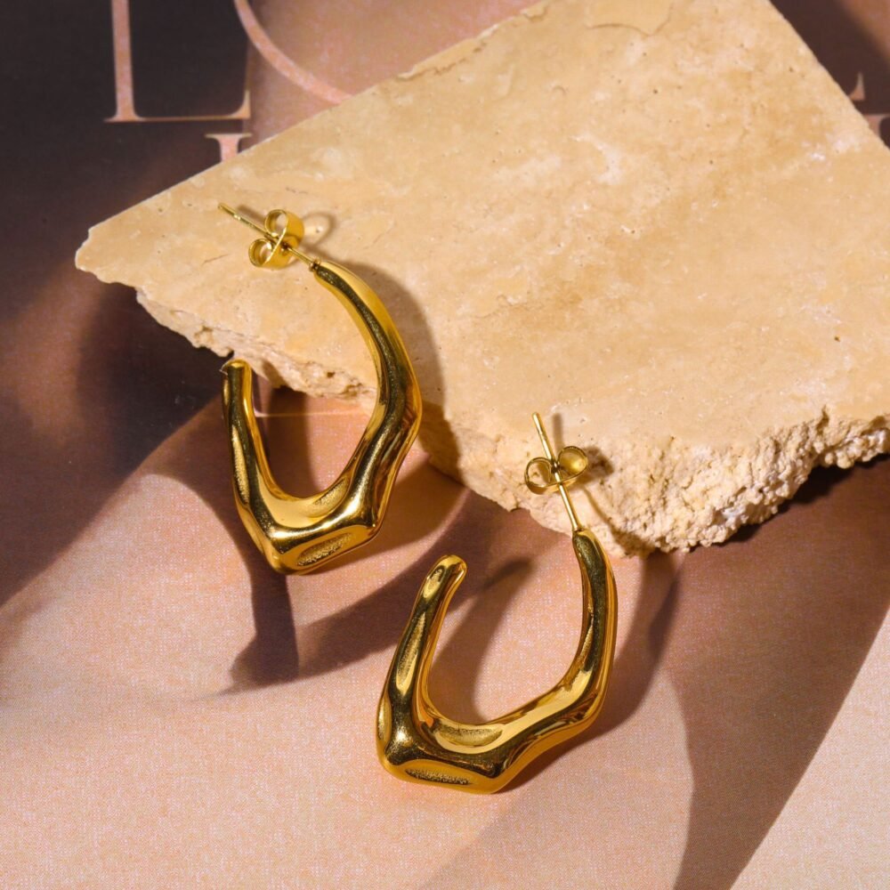 Frosty Bamboo Joints Wrapped Around The Earrings - Image 4