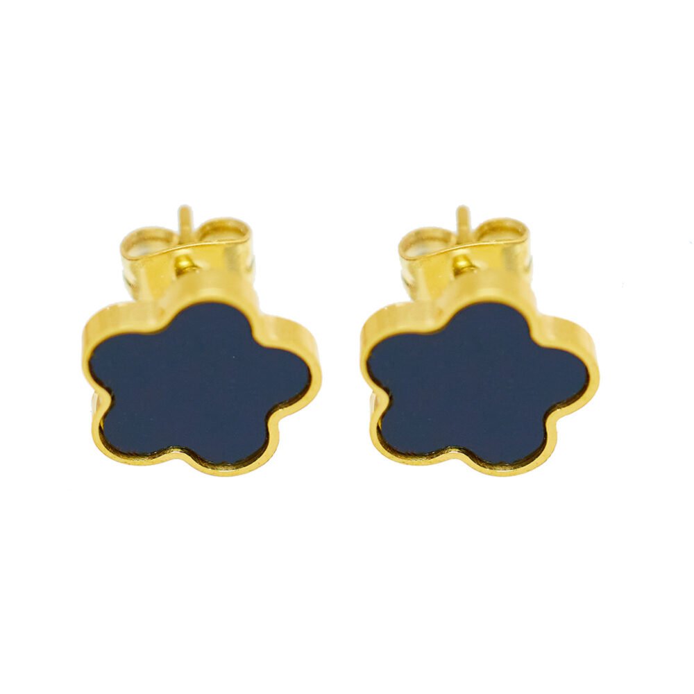 Cute Flower Clover Stainless Steel Earrings - Image 5