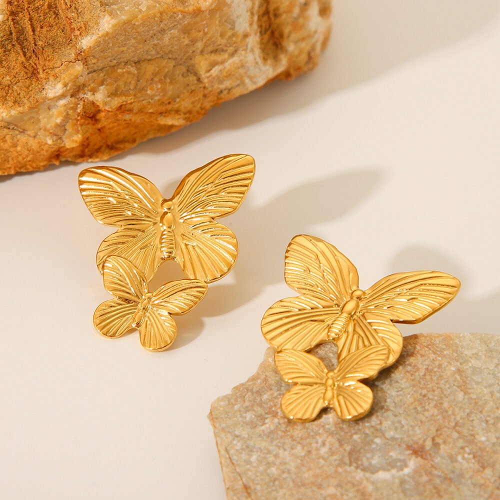 Butterfly Stainless Steel Earrings