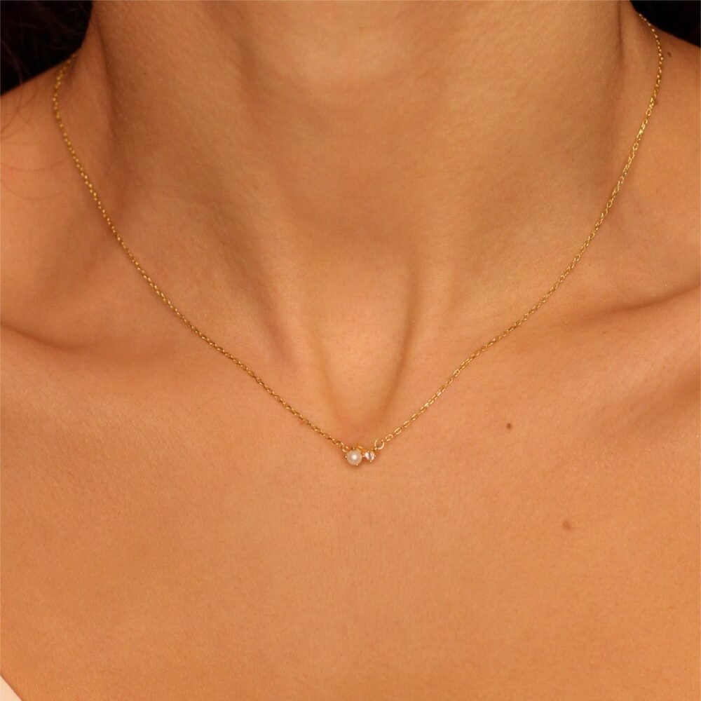 12 Birth Stone Birth Stone Zircon Necklace Clarbone Chain Necklace - Image 5