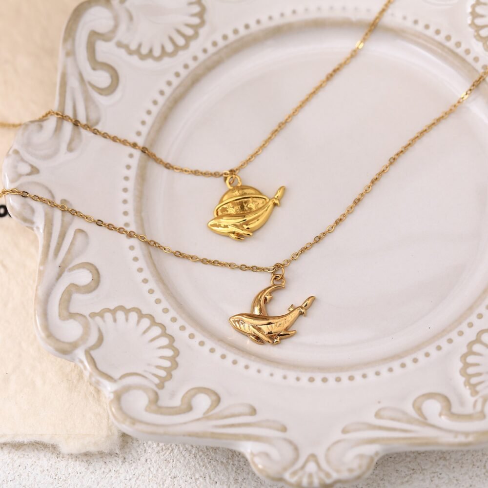 Sun And Moon Whale Necklace - Image 4