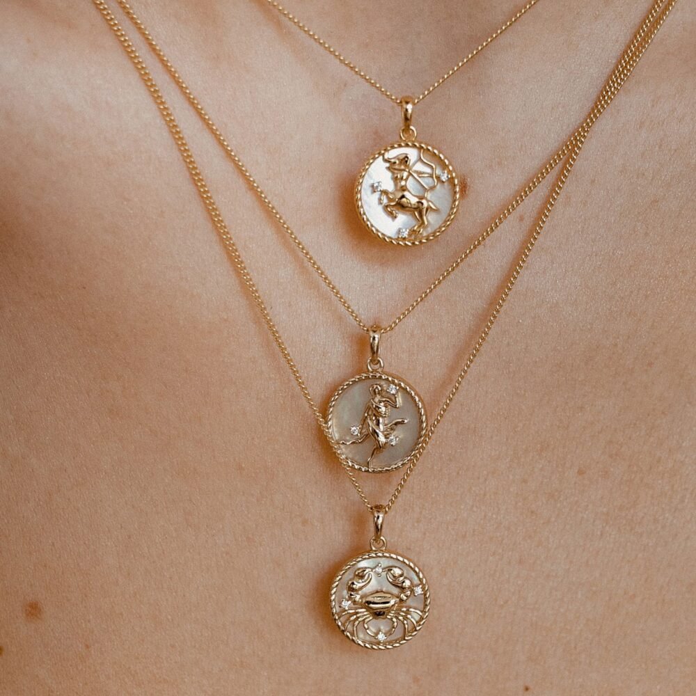 12 Zodiac Signs Shells Twelve Zodiac Signs Coin Necklace - Image 2