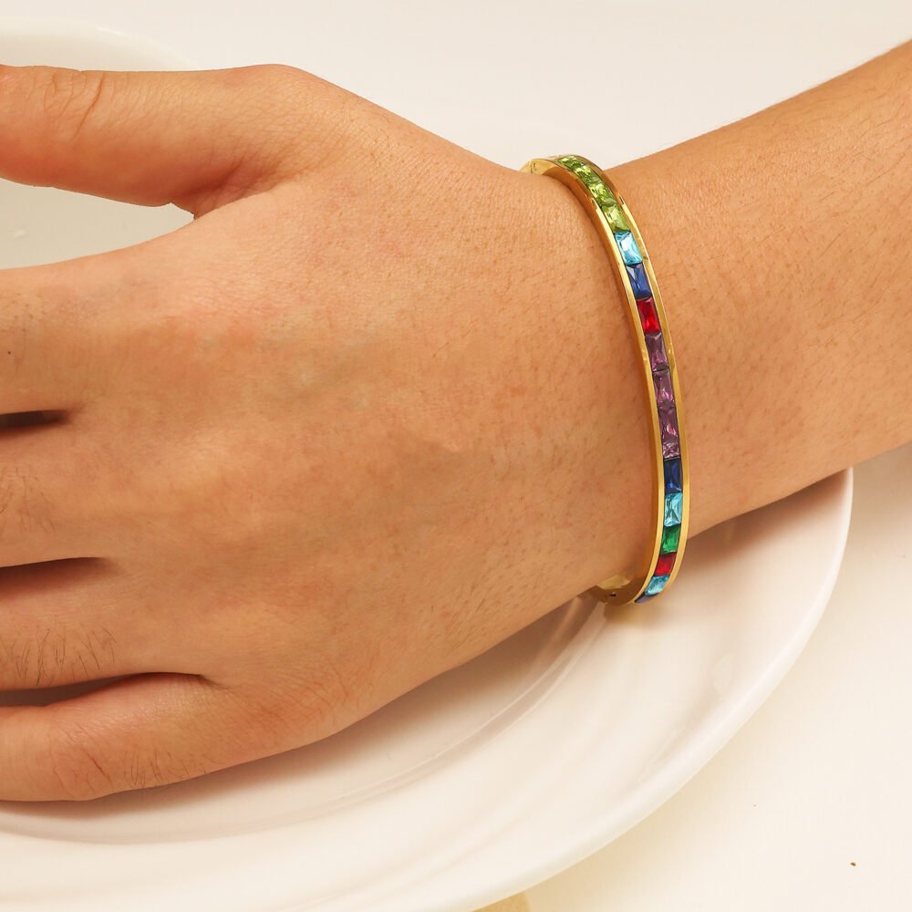 Colored Zircon Bangles - Image 4