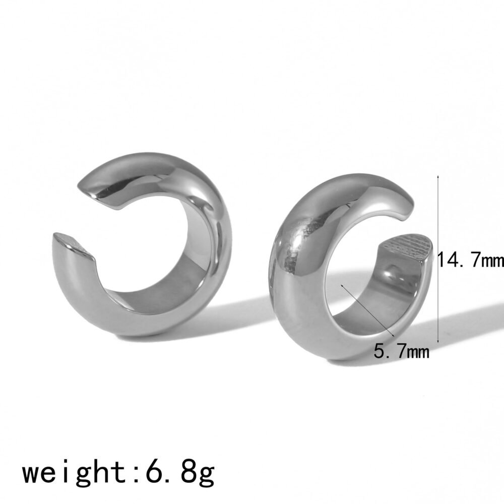 C-Shaped Stainless Steel Ear cuffs - Image 3