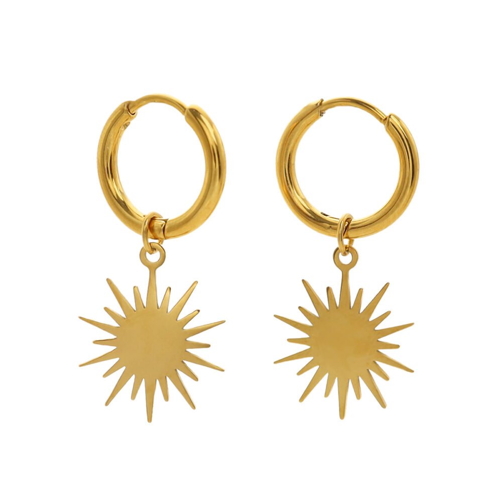 14K Gold Earrings Star - Image 5