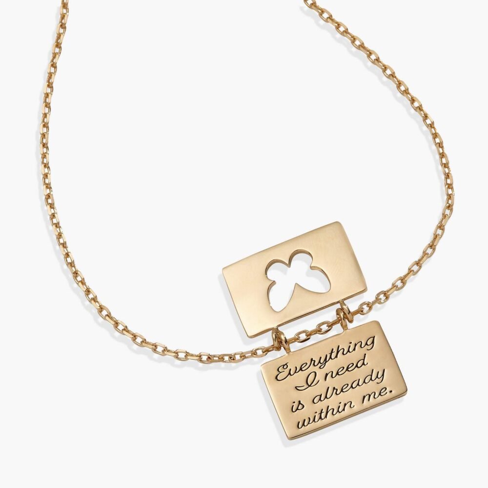 Butterfly Opening And Closing Confession Necklace - Image 2