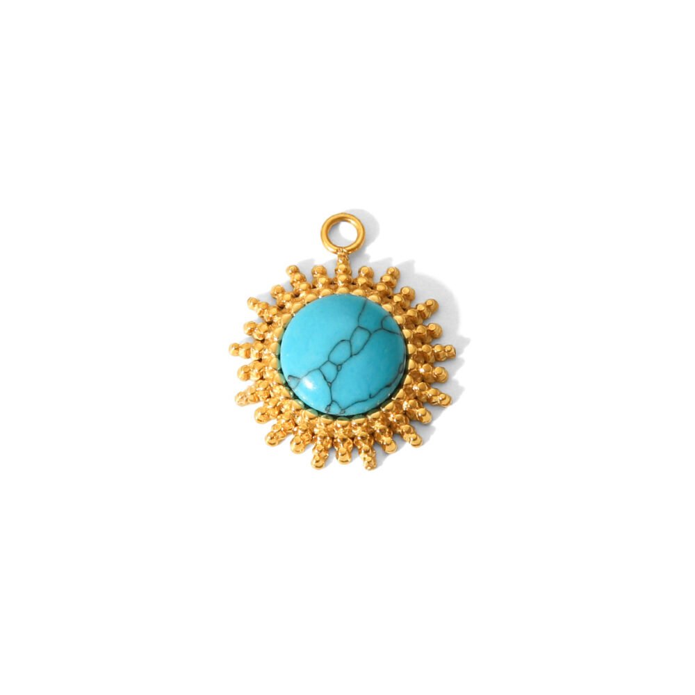 Palm Eye Star Inlaid Turquoise Pendants - Image 5