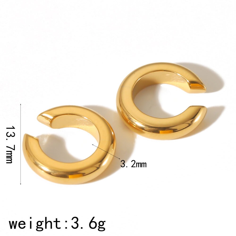 C-Shaped Stainless Steel Ear cuffs - Image 4
