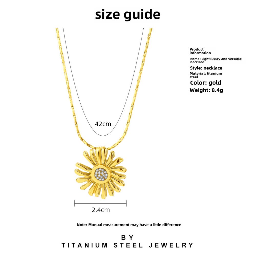 Daisy Flower Pendant Necklace - Image 4