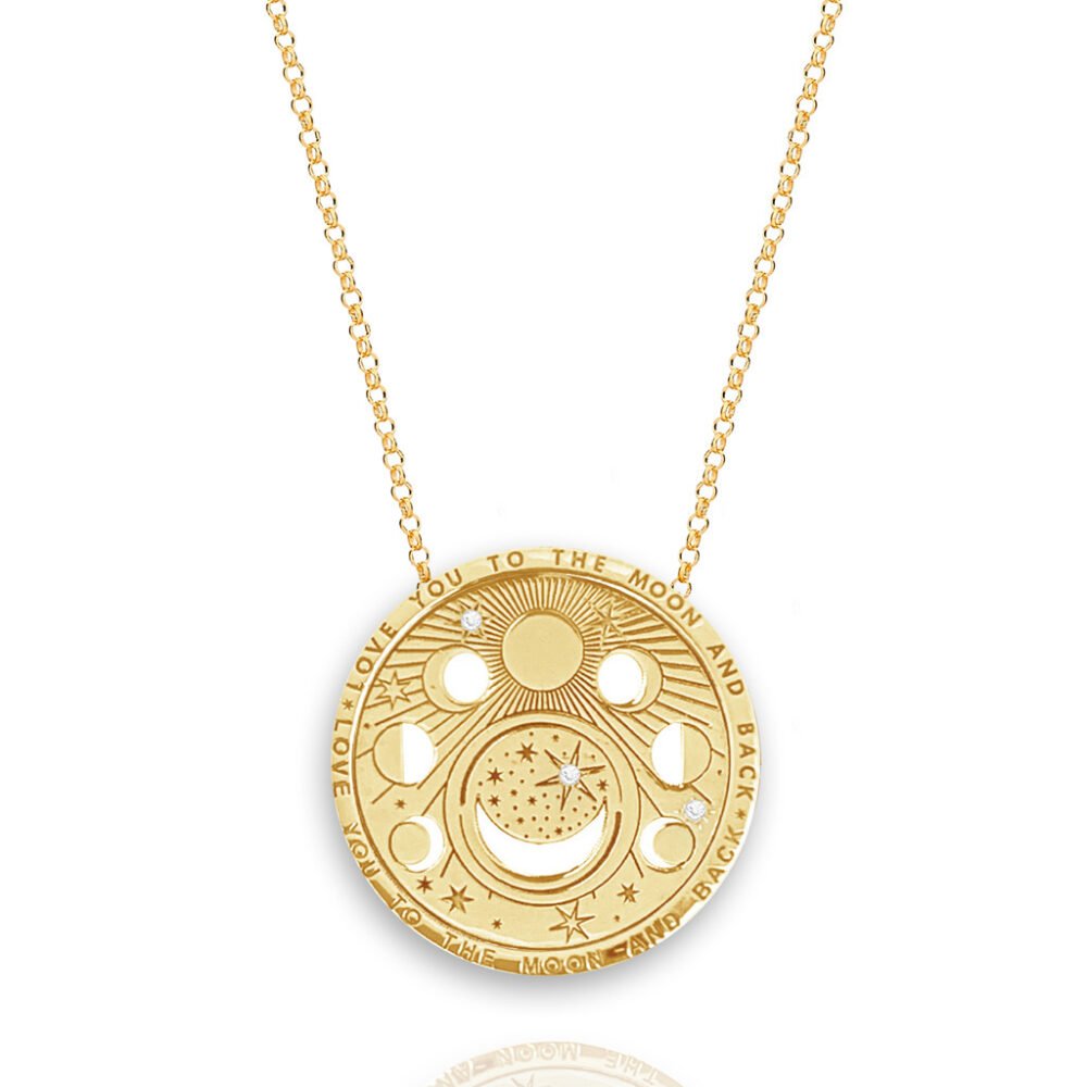 Sun And Moon Tarot Necklace Sun And Moon Pendant Sweater Chain Necklace - Image 4