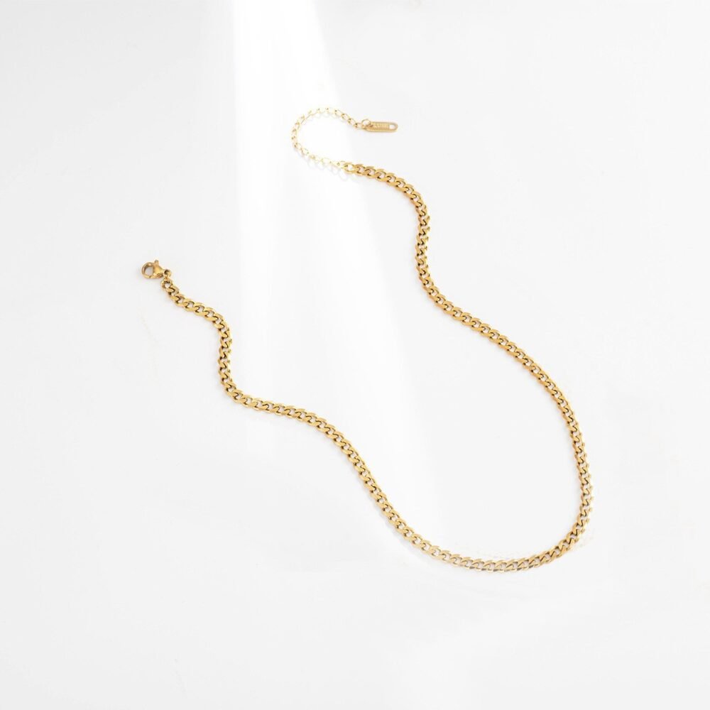Peach Heart Gold Water Drop Stacking Combination Necklace - Image 3