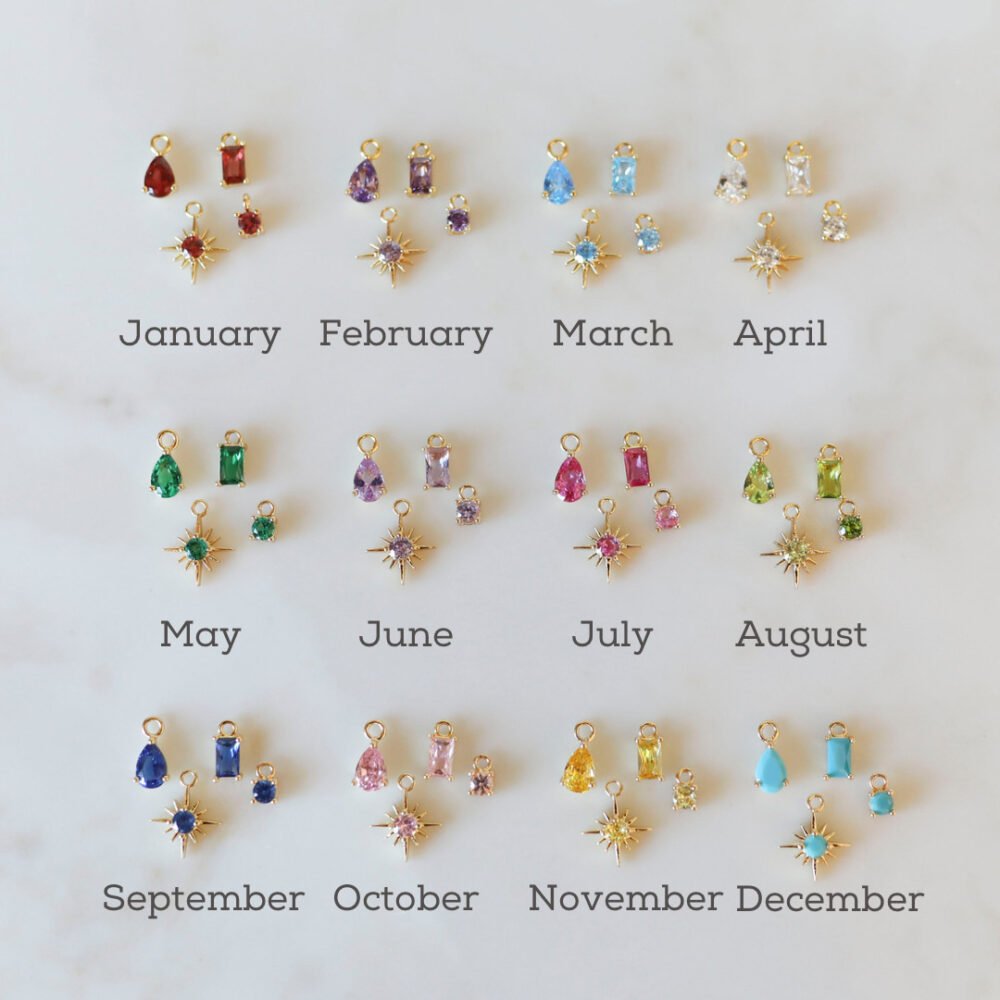 Hot December Birthday Stone Diy Color Earrings - Image 4