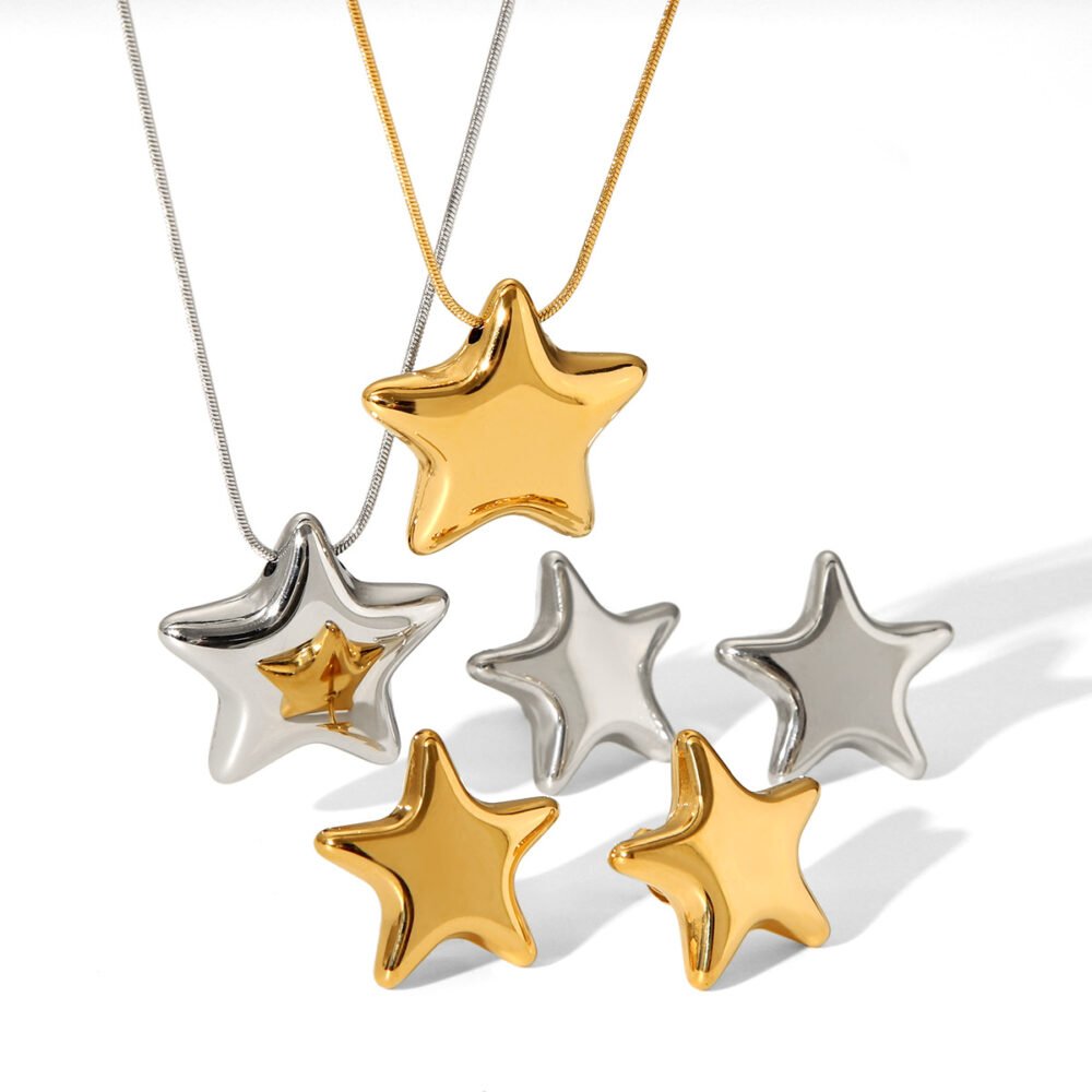 Stainless Steel Star Jewelry Set - Image 5