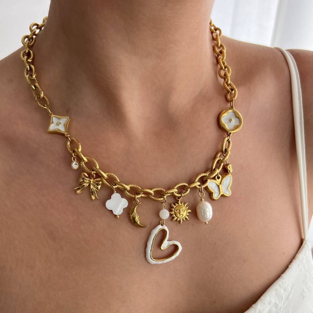 Sun And Moon Pearl Love Diy Pendant
