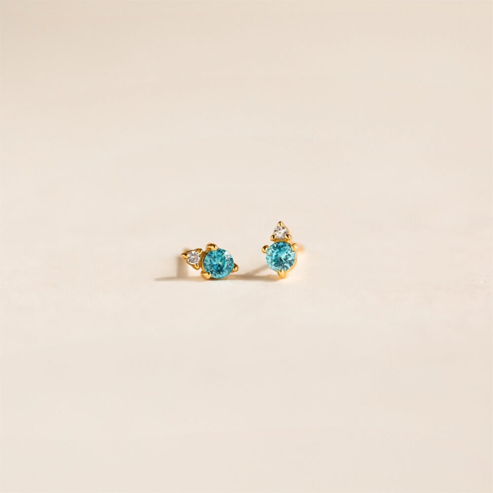 December Birth Stone Zircon Earrings December Birth Stone Earrings Celebration - Image 5