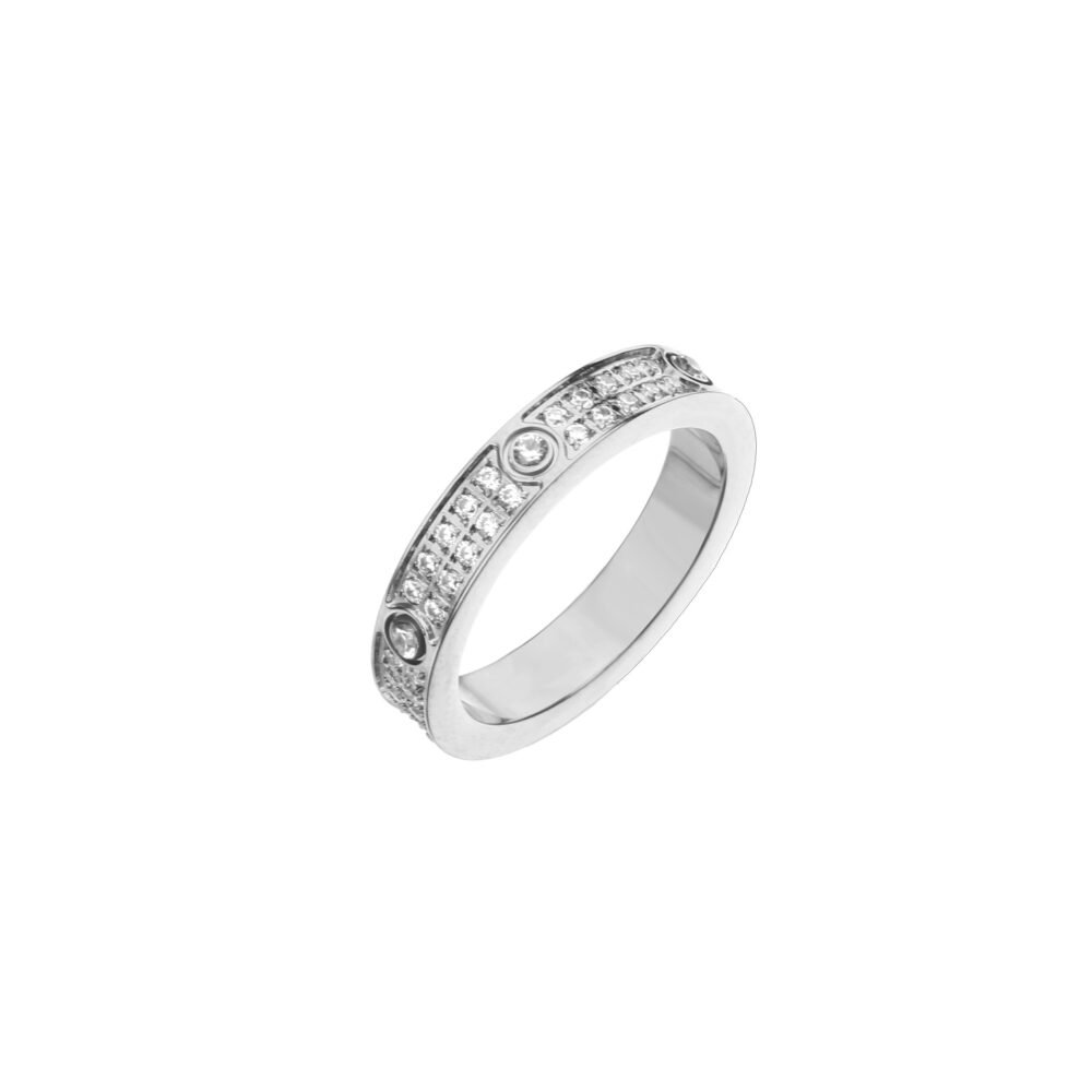 Stainless Steel With Diamonds And Full Of Stars Rings - Image 4