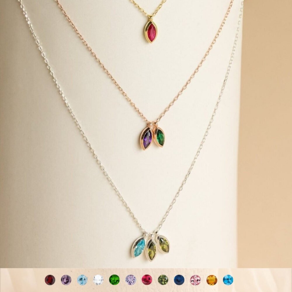 Birthday Oil Pressure Horse Eye 12 Birth Stone Zircon Neck Ornament Month Stone Diy Pendant