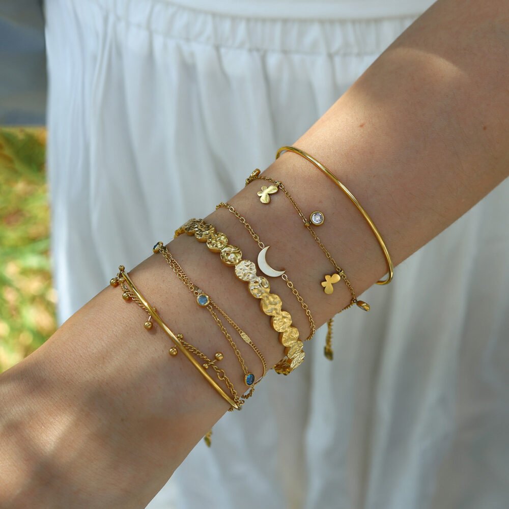 Beach Flower Moon Set Multi-Layer Bracelet