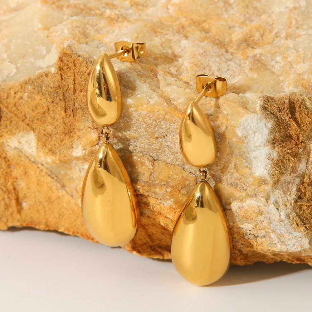 Water Drop Drop Shaped Earrings - Image 3