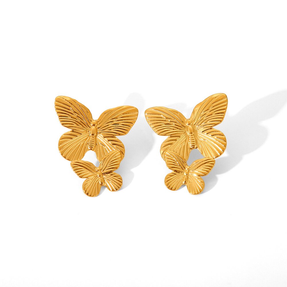 Butterfly Stainless Steel Earrings - Image 5