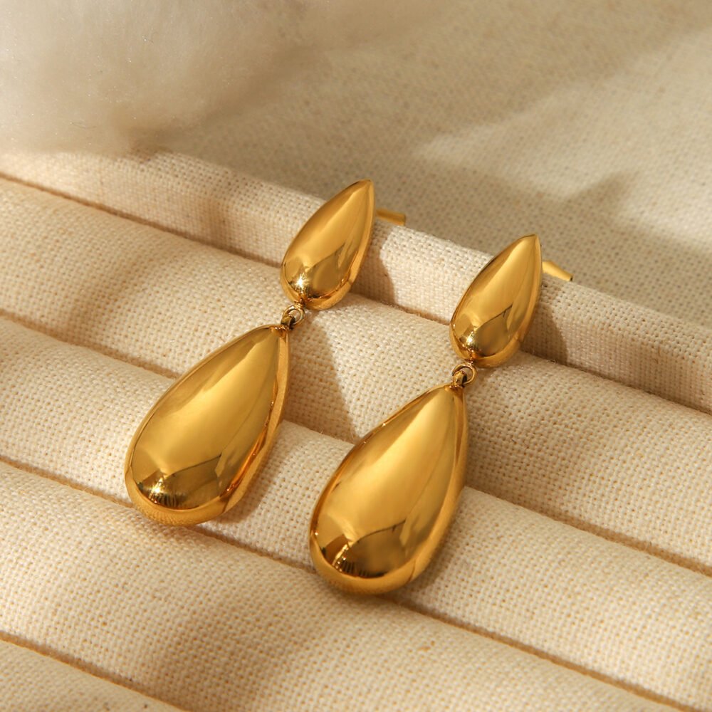 Water Drop Drop Shaped Earrings - Image 2