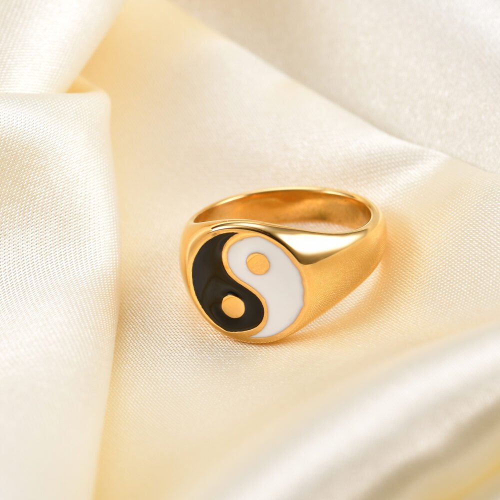 Tai Chi Bagua Yin and Yang ring men's ring jewelry - Image 2