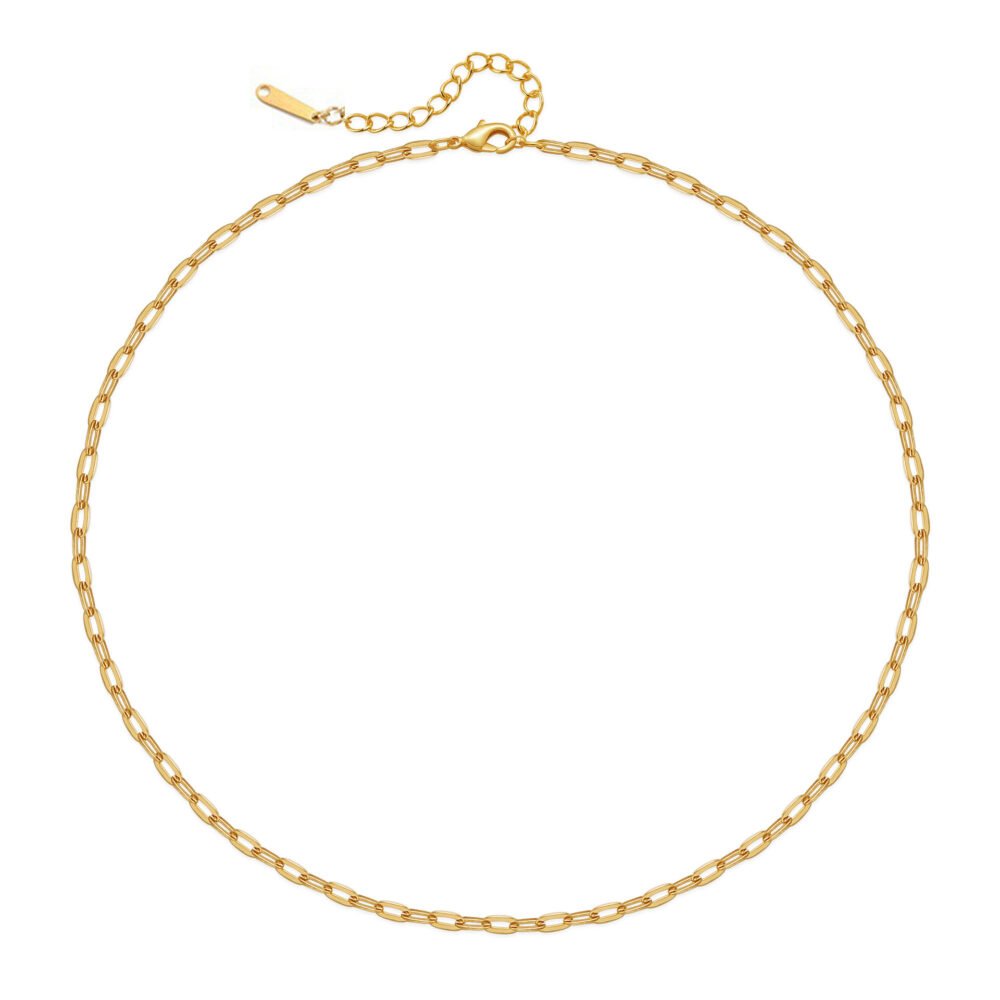 Chain 18K gold square cross Necklace generous decoration clavicle chain - Image 5