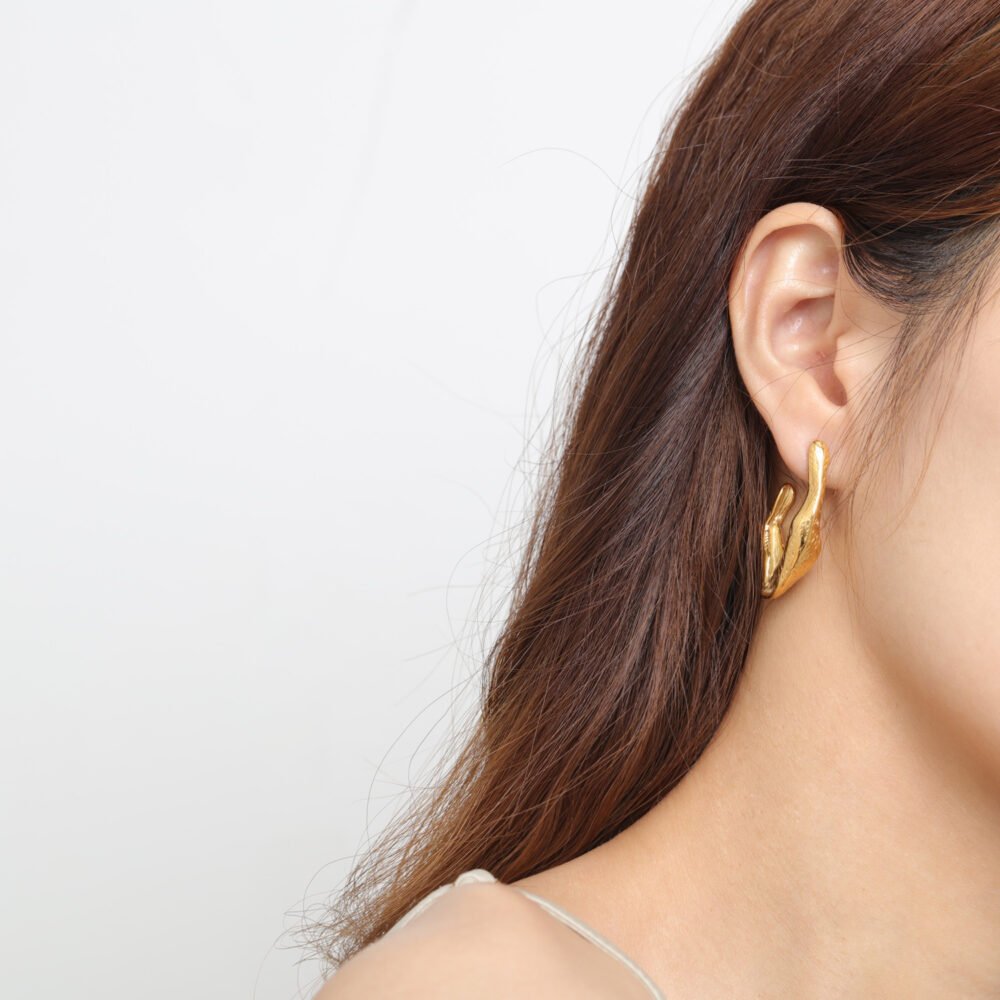 Earrings earrings 18K geometric earrings - Image 3