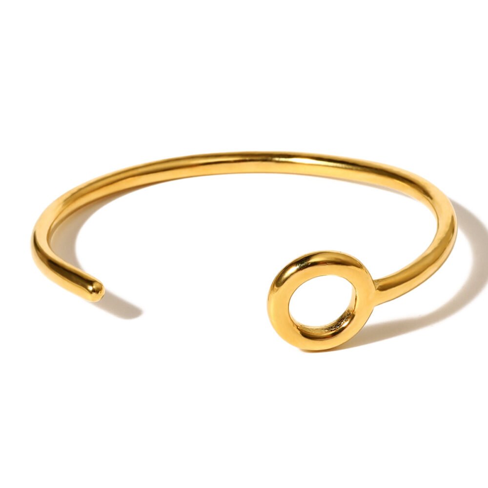 Minimalist O Shaped Adjustable Bangle - Image 5