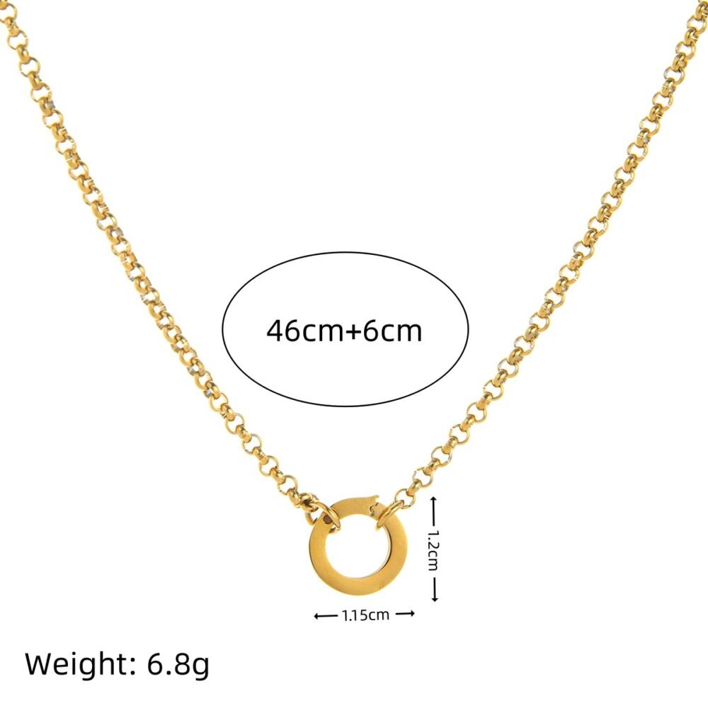 Diy Basic Living Chain Collection Love Circle Necklace - Image 5