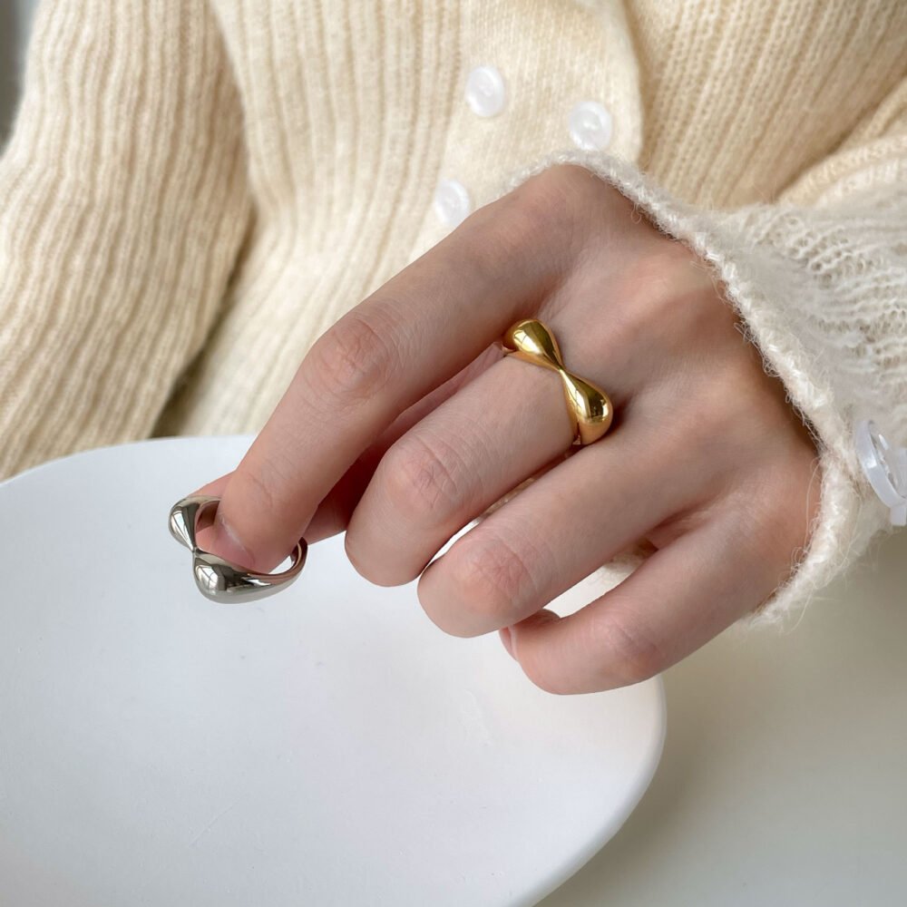 Ring love open ring 18K gold-plated ring - Image 2