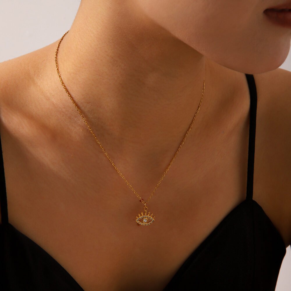 Stainless Steel Devil'S Eye Necklace - Image 2