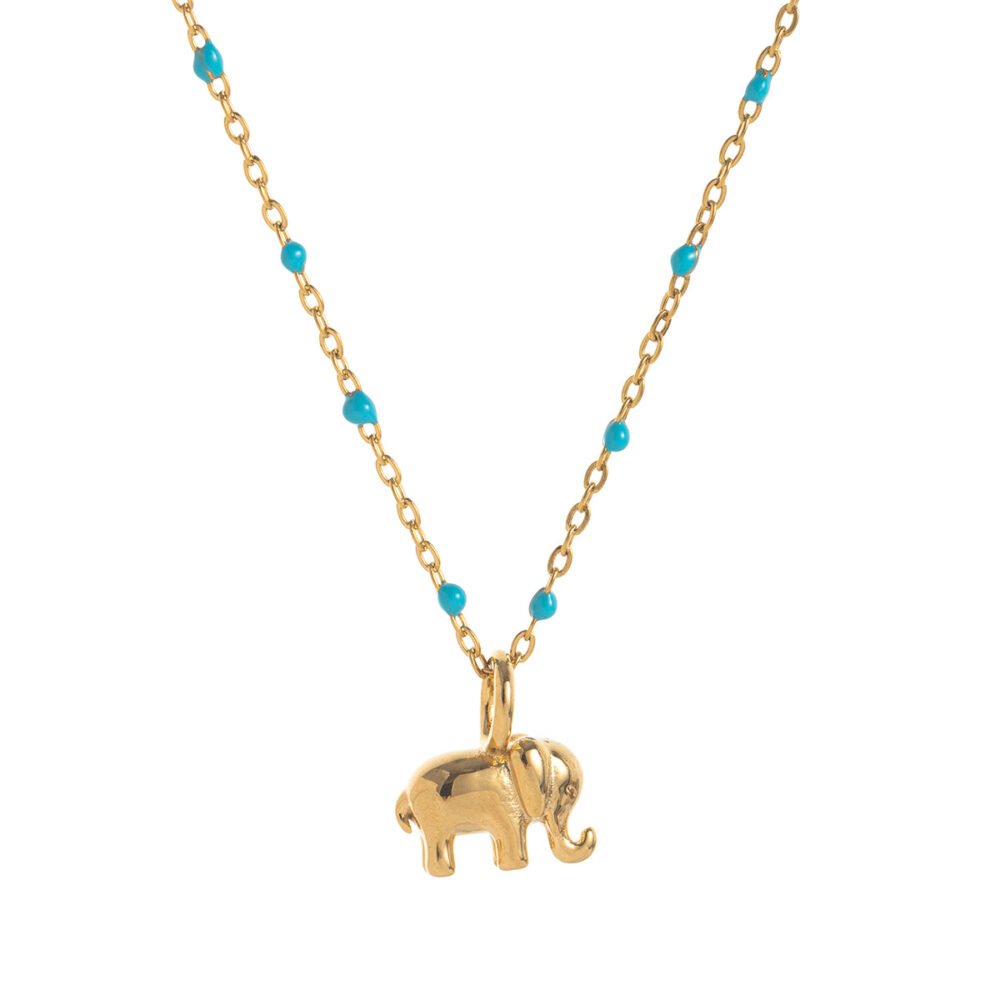 Elephant Mushroom Bead Chain Note Diy Pendant - Image 4