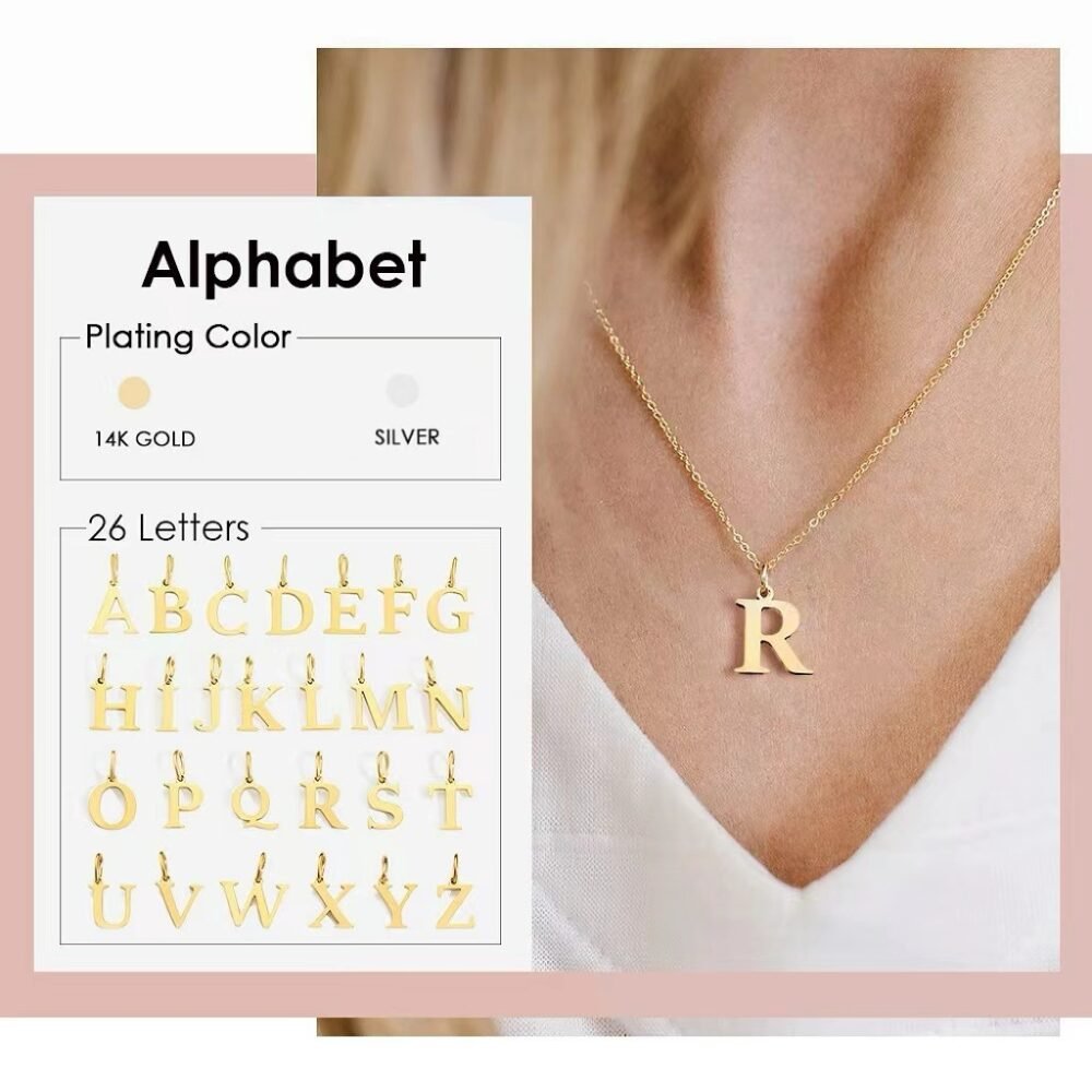 26 letter pendants pendant necklace necklace